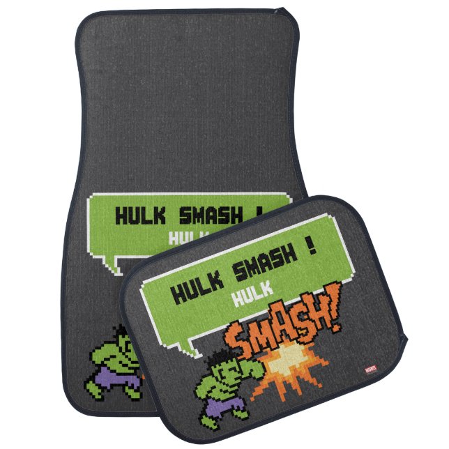 8Bit Hulk Attack - Hulk Smash! Car Floor Mat (Set)