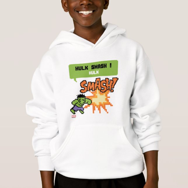 8Bit Hulk Attack - Hulk Smash! Hoodie (Front)
