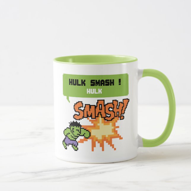 8Bit Hulk Attack - Hulk Smash! Mug (Right)