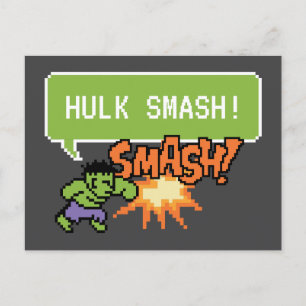 8Bit Hulk Attack - Hulk Smash! Postcard