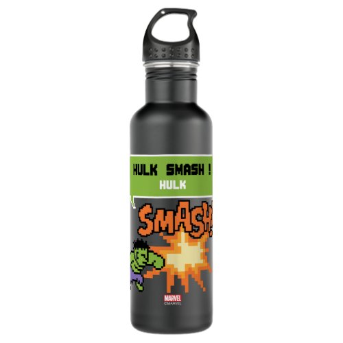 8Bit Hulk Attack _ Hulk Smash Stainless Steel Water Bottle