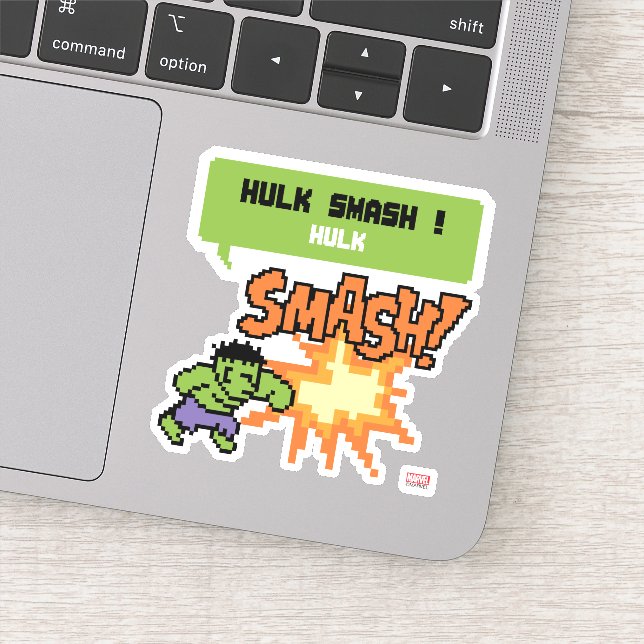 8Bit Hulk Attack - Hulk Smash! Sticker (Detail)