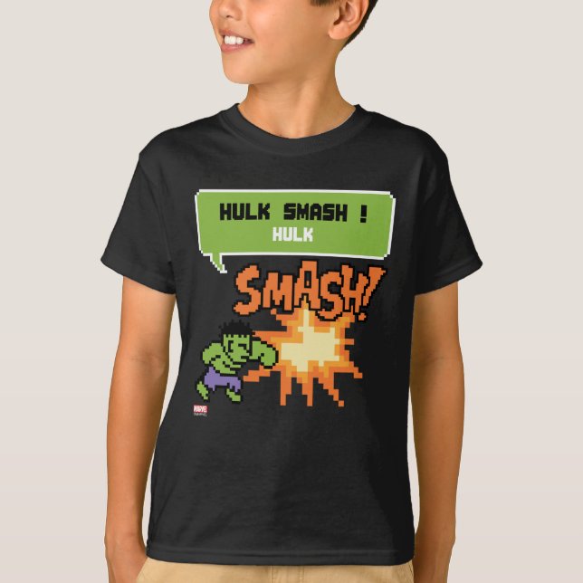 8Bit Hulk Attack - Hulk Smash! T-Shirt (Front)