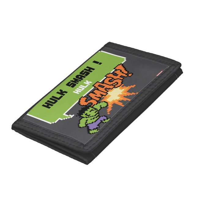 8Bit Hulk Attack - Hulk Smash! Trifold Wallet (Bottom)