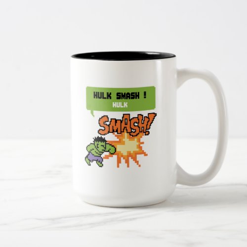 8Bit Hulk Attack _ Hulk Smash Two_Tone Coffee Mug