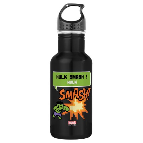 8Bit Hulk Attack _ Hulk Smash Water Bottle