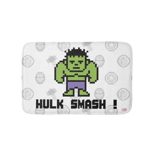 8Bit Hulk - Hulk Smash! Bathroom Mat (Front)