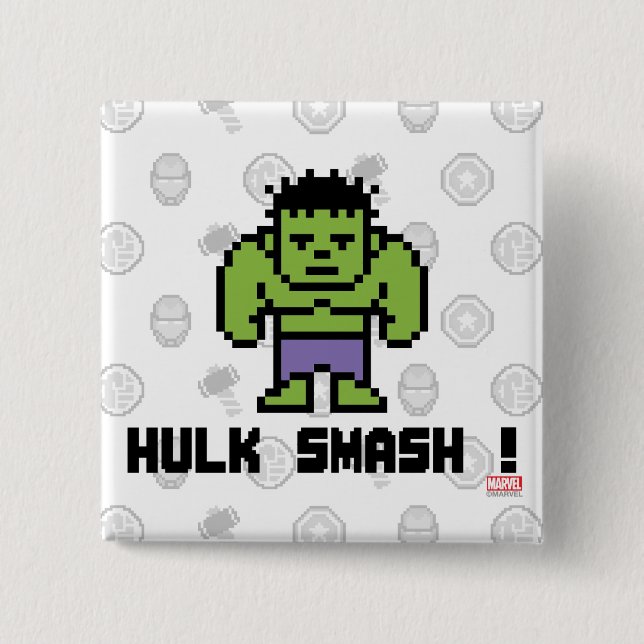 8Bit Hulk - Hulk Smash! Button (Front)