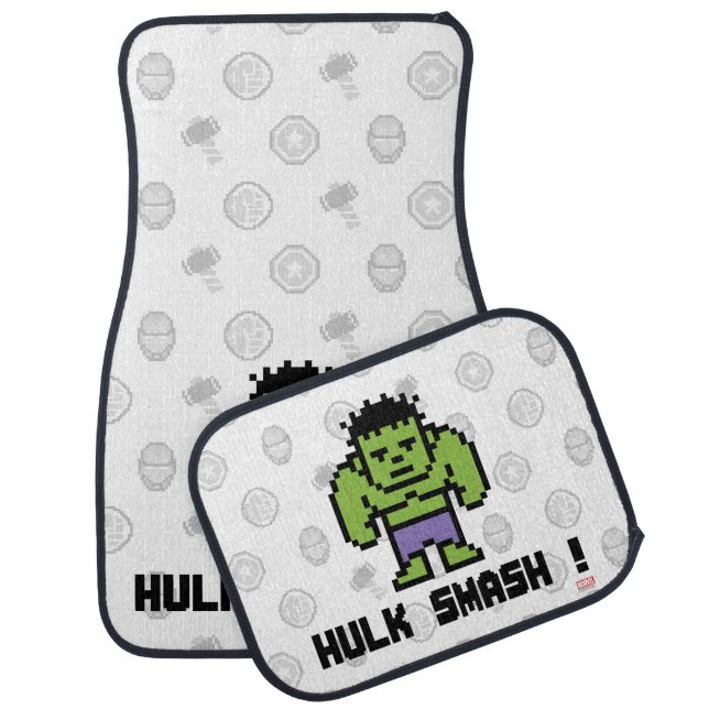 8Bit Hulk - Hulk Smash! Car Floor Mat (Set)