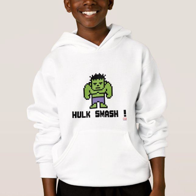 8Bit Hulk - Hulk Smash! Hoodie (Front)
