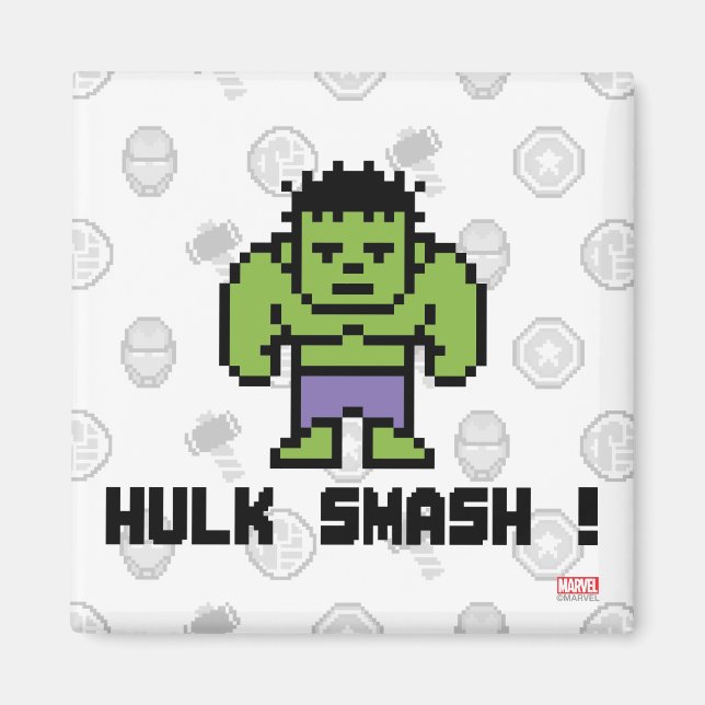 8Bit Hulk - Hulk Smash! Magnet (Front)