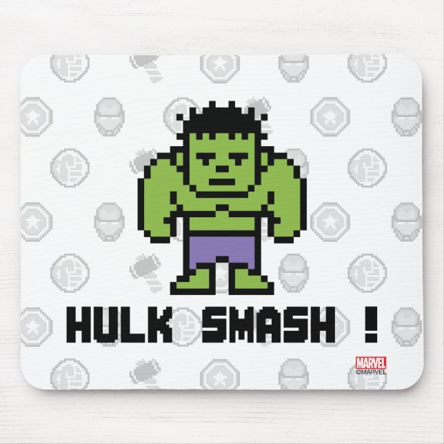 8Bit Hulk - Hulk Smash! Mouse Pad (Front)