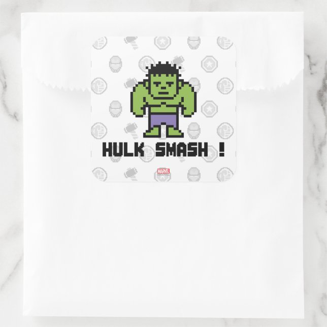 8bit Hulk - Sticker Barrel