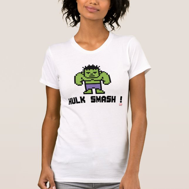8Bit Hulk - Hulk Smash! T-Shirt (Front)