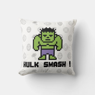 8Bit Hulk - Hulk Smash! Throw Pillow