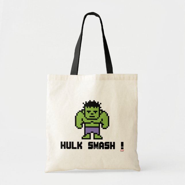 8Bit Hulk - Hulk Smash! Tote Bag (Front)