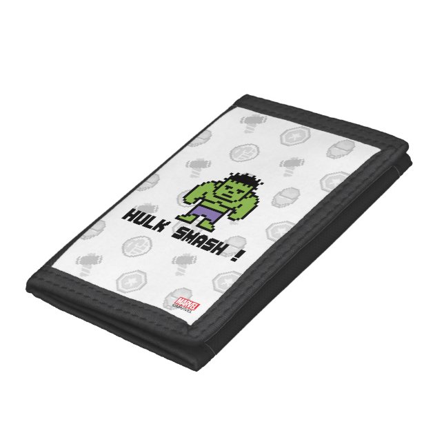 8Bit Hulk - Hulk Smash! Tri-fold Wallet (Bottom)