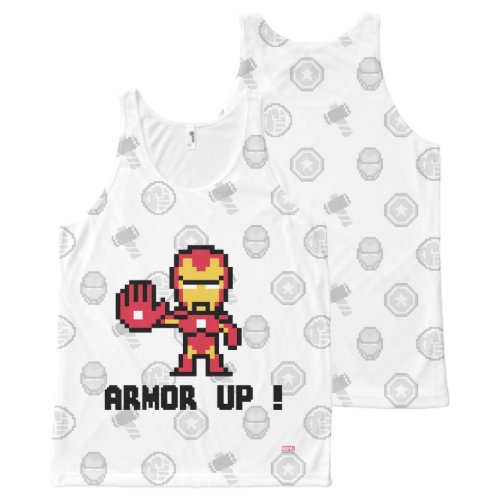 8Bit Iron Man _ Armor Up All_Over_Print Tank Top