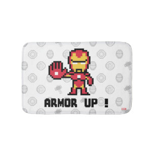 8Bit Iron Man - Armor Up! Bathroom Mat