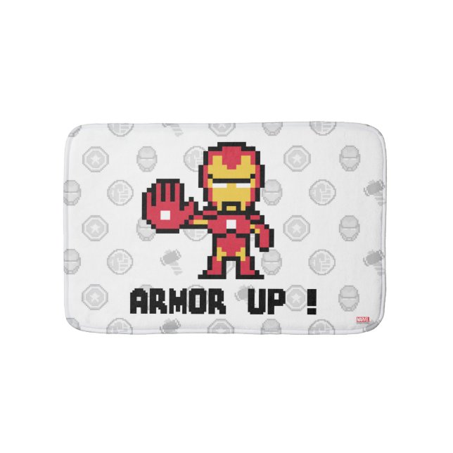 8Bit Iron Man - Armor Up! Bathroom Mat (Front)