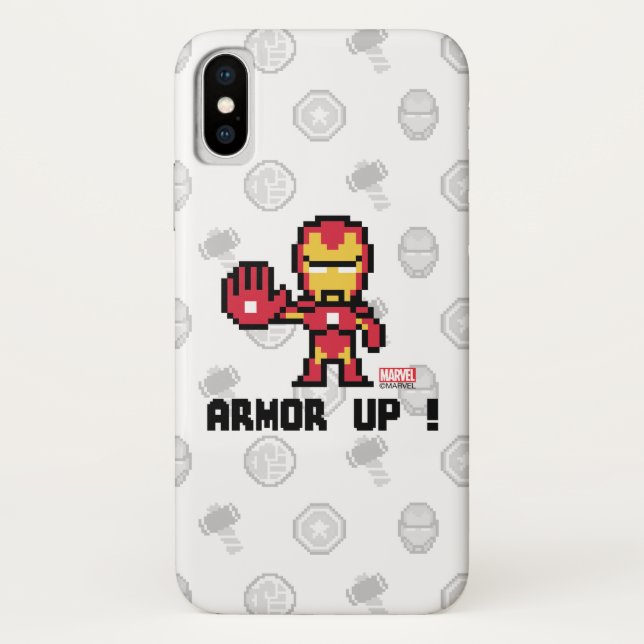 8Bit Iron Man - Armor Up! Case-Mate iPhone Case (Back)