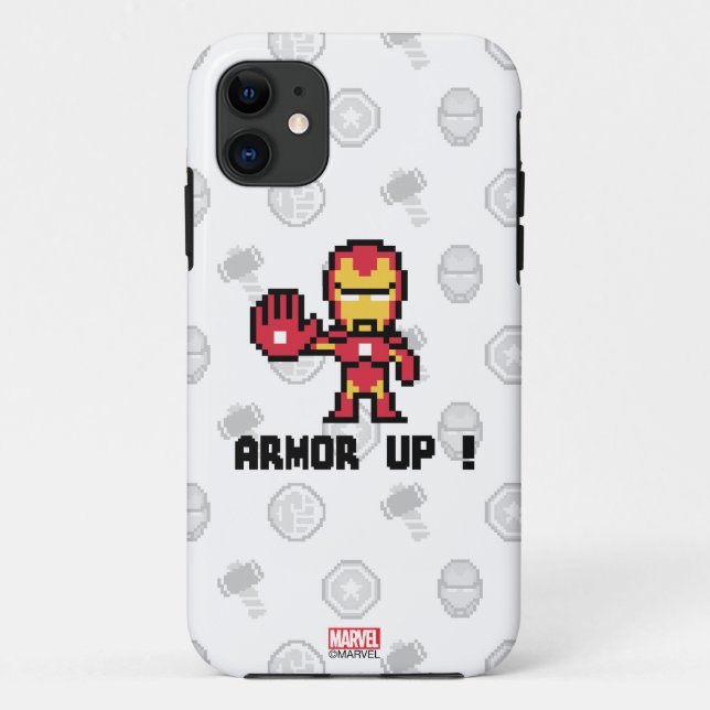 8Bit Iron Man - Armor Up! Case-Mate iPhone Case (Back)