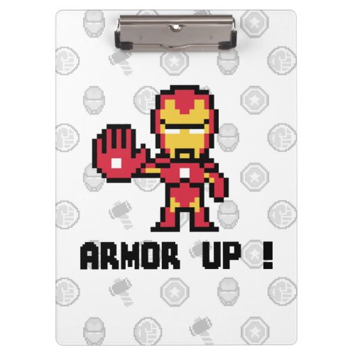 8Bit Iron Man _ Armor Up Clipboard