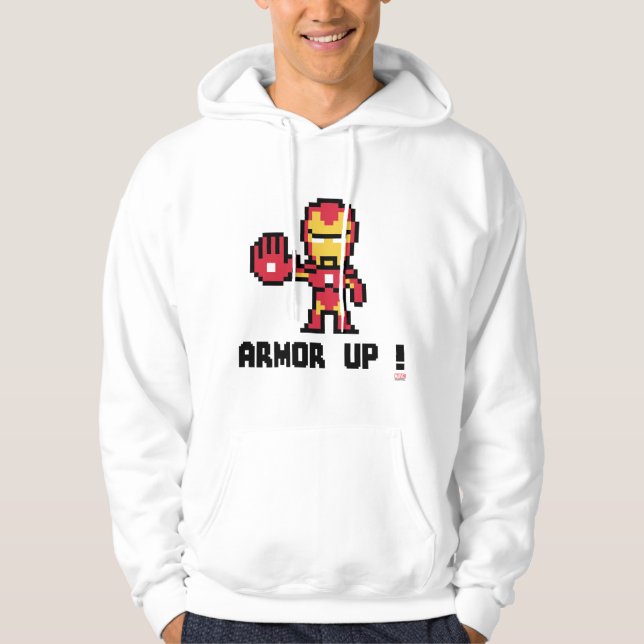 8Bit Iron Man - Armor Up! Hoodie (Front)