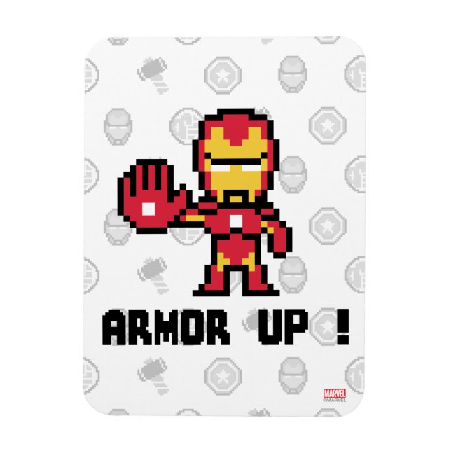 8Bit Iron Man - Armor Up! Magnet (Vertical)