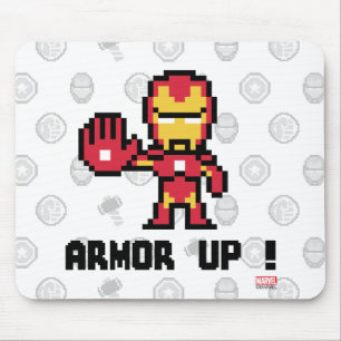8Bit Iron Man - Armor Up! Mouse Pad