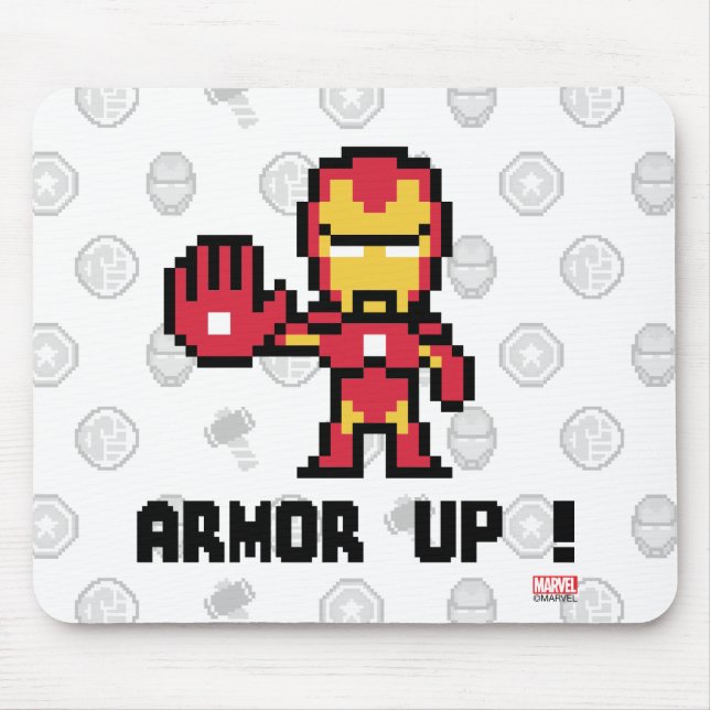 8Bit Iron Man - Armor Up! Mouse Pad (Front)