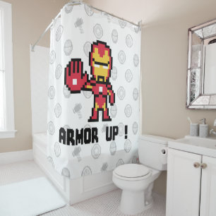 8Bit Iron Man - Armor Up! Shower Curtain