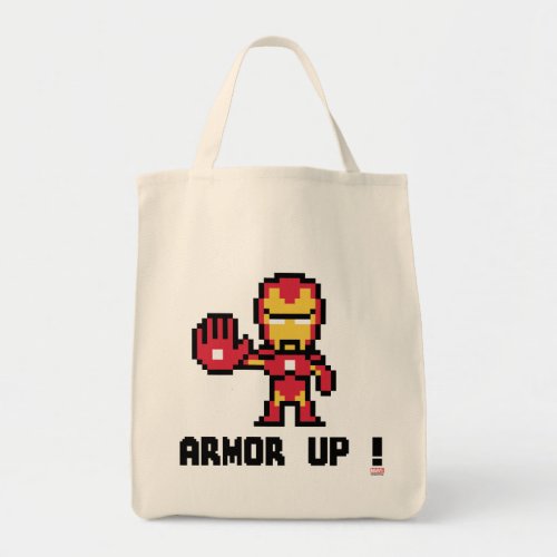 8Bit Iron Man _ Armor Up Tote Bag