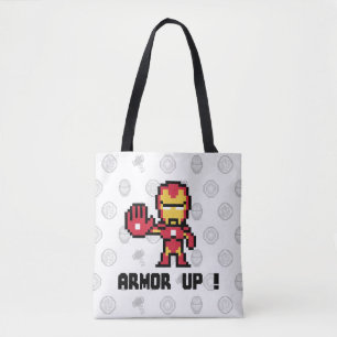 8Bit Iron Man - Armor Up! Tote Bag