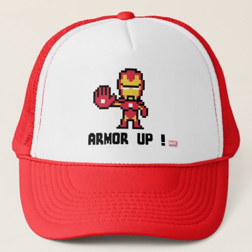 8Bit Iron Man _ Armor Up Trucker Hat