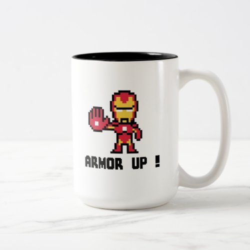 8Bit Iron Man _ Armor Up Two_Tone Coffee Mug