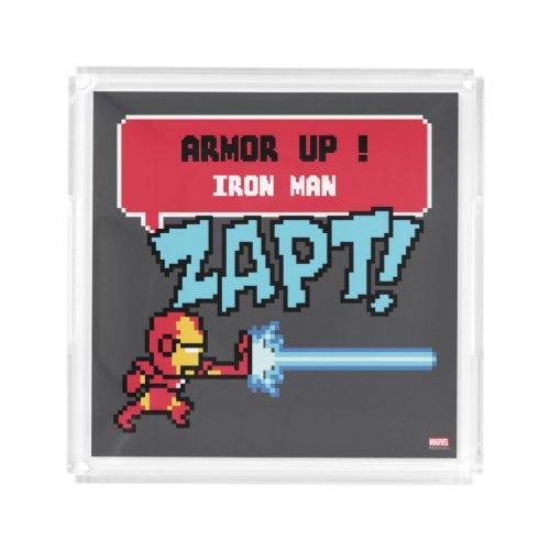 8Bit Iron Man Attack _ Armor Up Acrylic Tray