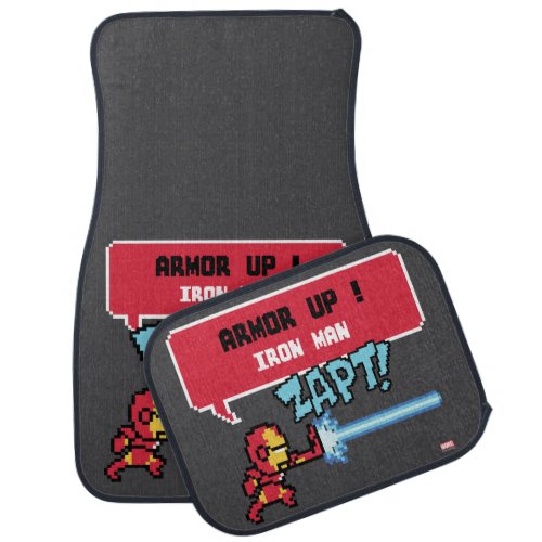 8Bit Iron Man Attack _ Armor Up Car Floor Mat