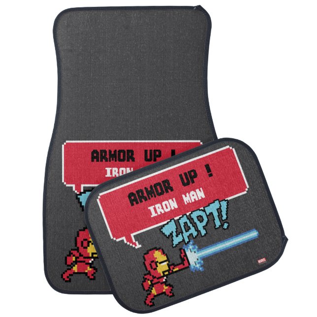 8Bit Iron Man Attack - Armor Up! Car Floor Mat (Set)