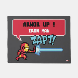 8Bit Iron Man Attack - Armor Up! Doormat