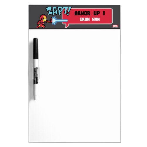 8Bit Iron Man Attack _ Armor Up Dry_Erase Board