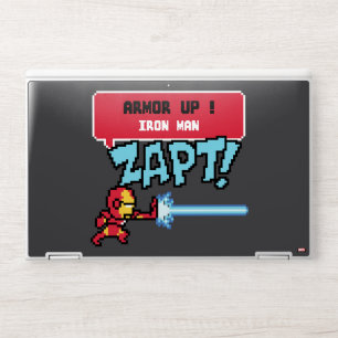 8Bit Iron Man Attack - Armor Up! HP Laptop Skin