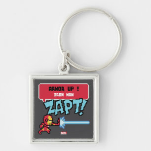 8Bit Iron Man Attack - Armor Up! Keychain