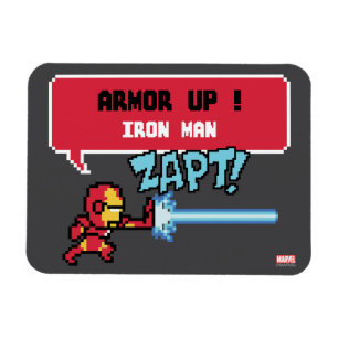 8Bit Iron Man Attack - Armor Up! Magnet