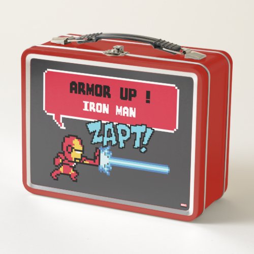 8Bit Iron Man Attack _ Armor Up Metal Lunch Box