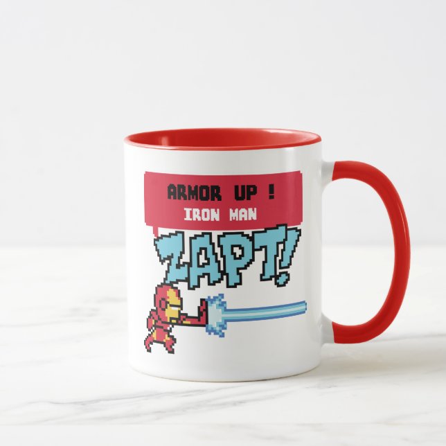 8Bit Iron Man Attack - Armor Up! Mug (Right)