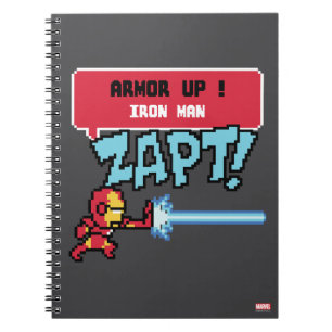 8Bit Iron Man Attack - Armor Up! Notebook