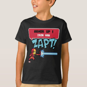 8Bit Iron Man Attack - Armor Up! T-Shirt