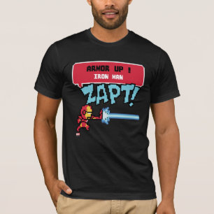 8Bit Iron Man Attack - Armor Up! T-Shirt