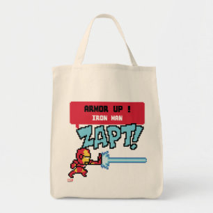 8Bit Iron Man Attack - Armor Up! Tote Bag